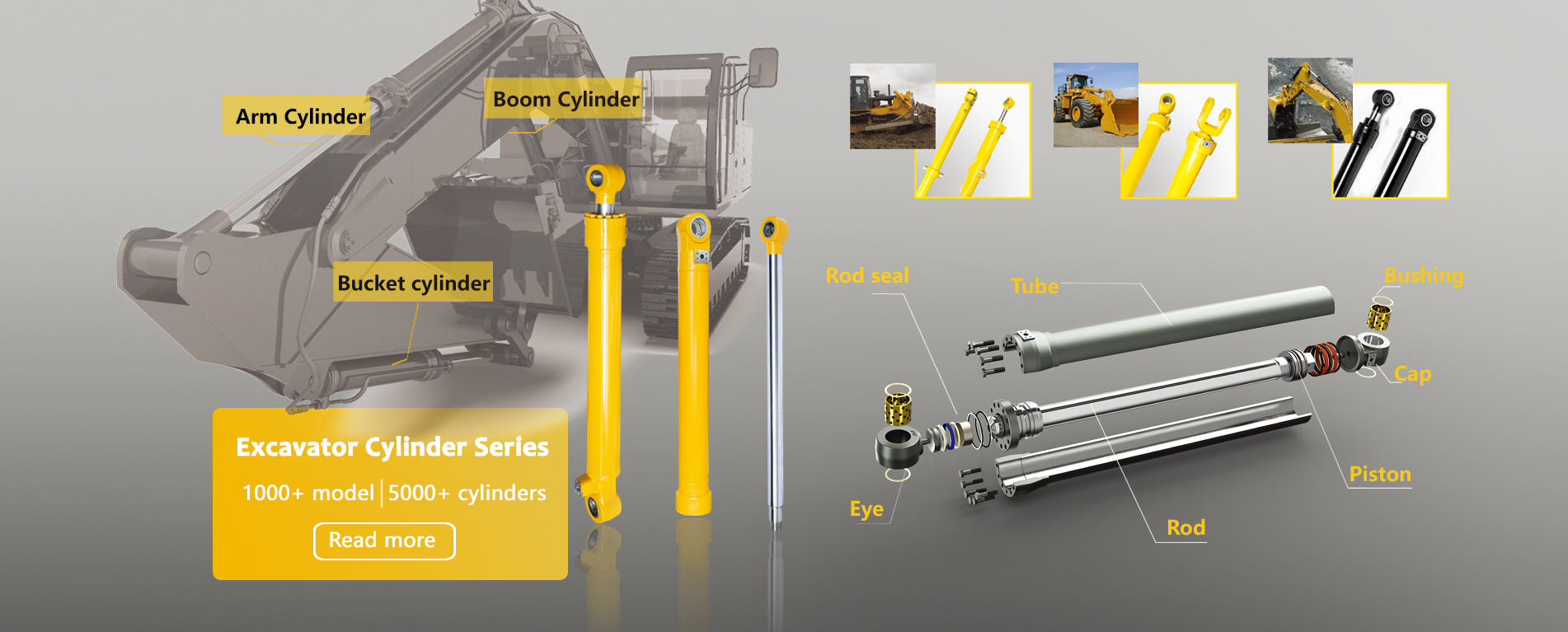 Excavator hydraulic cylinder